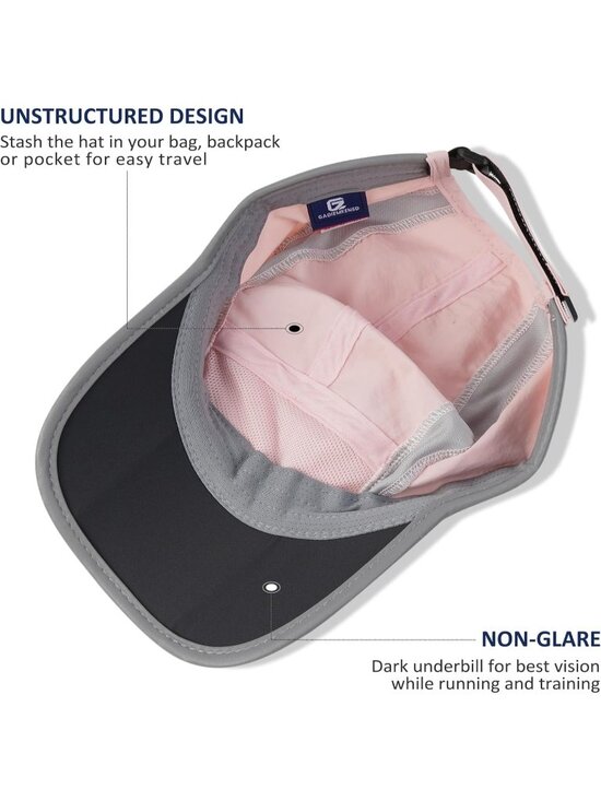 〽️Women Pink Reflective Folding Hat Design UPF 50+ Sun Protection Sport Hats main image 4